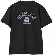 タマ モチーフTシャツ ブラック メンズLサイズ 「うたごえはミルフィーユ」