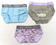 集合(フェイス/くっつき/総柄) スタンダードショーツ3枚セット ブルー/グレー/パープル レディースMサイズ 「ちいかわ なんか小さくてかわいいやつ×しまむら」