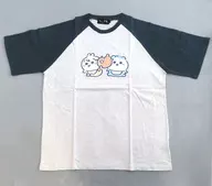 そんないたくない ラグランTシャツ アッシュ×ネイビー Lサイズ 「ちいかわ なんか小さくてかわいいやつ Chiikawa Baby」