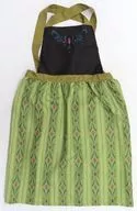 アナ(アナと雪の女王) Disney Collection ドレス風エプロン ネイビー×グリーン M-Lサイズ 「ディズニー×ちはる×しまむら」
