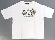ちいかわ＆ハチワレ＆うさぎ(キャンプへGO!) ビッグシルエットTシャツ ホワイト Lサイズ 「ちいかわ なんか小さくてかわいいやつ×PARCO PARCOとちいかわのG.W.」