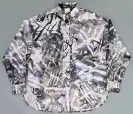 Composition-a タリーマークモチーフ サバイバーズ・シャツ ラベンダー×グレー フリーサイズ