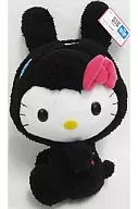 ハローキティ(ブラック) ふわふわてのひらサイズぬいぐるみ 「KITTY×RODY」