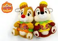 Chip&Dale(歡迎來到Spike Ville 2011)組合毛絨玩偶徽章東京迪士尼樂園限定