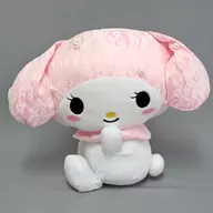 メロディ(ピンク/たれ耳) 花柄レースBIGぬいぐるみ 「マイメロディ」