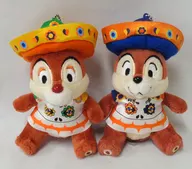 Chip & Dale Plush toy Badge Set "Chip & Dale Skeleton Fiesta 2011" Tokyo DisneySea limited