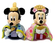 米奇老鼠&米妮老鼠(女兒節2012)毛絨玩偶徽章SET東京迪士尼樂園限定