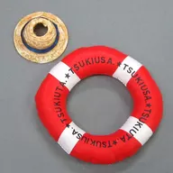 Tsukiusa. Mini straw hats & swim ring (red) set. Miniature costume "Tsukiuta."