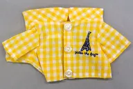 Pickle gingham Check Shirt (Yellow) Bean Doll Costume "Pickles the frog"