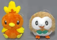 全2種セット ほっこりいやされ でっかいぬいぐるみ～アチャモ・モクロー～ 「ポケットモンスター サン＆ムーン」