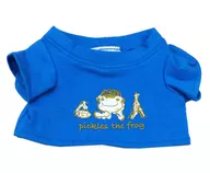 Pickle Mini T-Shirt (Salute Blue) Costume Series for Bean Doll "Pickles the Frog"