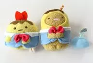 Tonkatsu Set (Bokeh) & Ebi Furai no Shippo (Tsukkomi) Tenori Plush toy "Sumicco Gurashi" Limited to Abeno Cues Mall Store