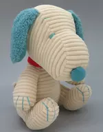 史努比(米色/藍色)燈芯絨毛絨玩偶S