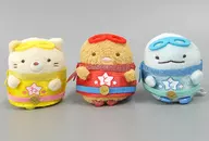 Sumikogurashi Heroes 1 (Tonkatsu, Neko, and Tokage) Nori Plush toy Set "Sumikogurashi" Sumikogurashi Fan Club Limited