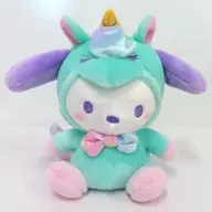 ポチャッコ (D/Green) Colorido unicornio party Peluche "ポチャッコ"