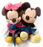 Mickey & minnie (closed eyes) pair Plush toy "Disney" Hong Kong Disneyland Limited