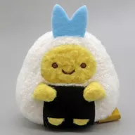 Omusubi (una bola de arroz con una cola) con algas nori Peluche "Sukkobushi" disponible sólo en Nagoya
