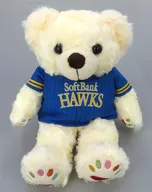 17 ch Uniform Bear Plush toy "Fukuoka Soft Bank Hawks"