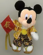 Mickey (New Year Costume 2024 / Tatsu) Plush toy badge "Disney" Tokyo Disney Resort only