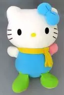 Hello Kitty (Yellow Scarf / Light Blue Ribbon) 55 cm Plush toy "Sanrio Character Connectors"