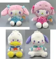 4-Type Set Ichigo Shimbun No. 653 Collaboration Plush toy "Sanrio Character Connectors"
