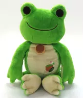 ピクルス(お茶) ぬいぐるみ(M) 「pickles the frog-かえるのピクルス-」