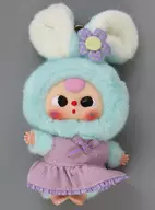 うさぎ(水色/紫服) ぬいぐるみ macaron cute bunnyシリーズ「Baby three」