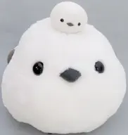 シマちゃんおやこ(ブルー) なかよしおやこカラフルウルトラBIGぬいぐるみ 「ふくふくシマエナガ」