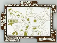 TSUNAGARU + OKINAWA EXCLUSIVE Frame Brown (hibisco) "ONE PIECE" Mini Puzzle panel for Okinawa only [OKN 02 f]