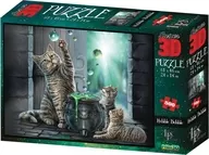 水玉で遊ぶ猫 3Dジグソーパズル 500ピース [3D-500P-10186]