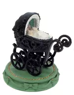 Stroller (Baby Carriage / Black) 「 Miniature Antique Museum II 」