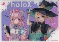 博衣こより＆風真いろは 「バーチャルYouTuber ホロライブ 秘密結社holoX トレーディングクリアカードガム」 セブンイレブン限定