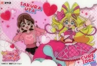 Sakura Uta & Cure Ídolo japonês Yoko "Kimi to Ídolo japonês Precure" Sparkling Clear Card Gum "