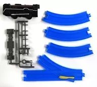 3.D51 200号機蒸気機関車 先頭車+ターンアウトレール(L)1本+曲線レール3本 「つなごうプラレール8」