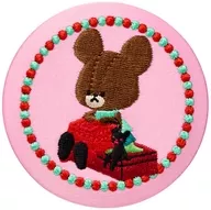 9.Jackie＆David(かばん) 「くまのがっこう 刺繍缶バッジビスケット」