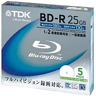 BD-R 録画用 ブルーレイディスク 2倍速 25GB×5枚 BRV25PWA5K