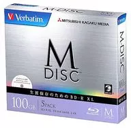 三菱數據用BD-R XL M-DISC Verbatim100GB5裝[DBR100YMDP5V1]