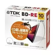 TDK录像用BD-RE 25 GB 2倍速10片装[BEV25PWA10B-BC]