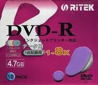 RITEK數據用DVD-R8倍速4.7GB10張裝[D-R8X10PXN]