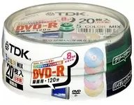 TDK Recordable DVD-R 8 x 5 COLOR MIX 20 Pack Pack [DVD-R120CPM20PK]