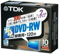 DVD-RW para gravação TDK 4.7 GB 2 x pacote de 10 discos [DVD-RW120HCX10K]