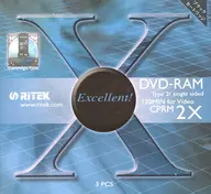 RITEK 録画用DVD-RAM 120分 4.7GB 3PACKS(カートリッジタイプ) [DRAM47CBK2X3]