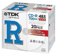 データ用CD-R 48倍速対応 5mmケース入 20PACK [CD-R80PWDX20B]