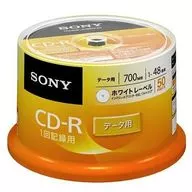 ソニー データ用CD-R 700MB ホワイトレーベル 50枚パック [50CDQ80GPWP]