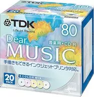 TDK录音光盘Dear MUSIC700MB20张包装[光盘-RDE80CPMX20S]