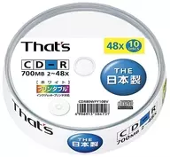 太阳诱电Thats数据用CD-R700MB10片装[CDR80WPY10BV]