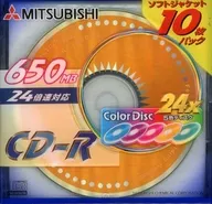 三菱数据用CD-R 650 MB COLOR DISC 24倍速10张装[CR74HM10F]
