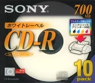 WHITE LABEL CD-R para datos de Sony 700 MB 48 x paquete de 10 hojas [10CDQ80DPWS]