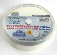 Taiyo Electric Co., Ltd. CD-R 700 MB 32 x paquete de 10 hojas para datos (blanco) [CDR80WPY10MBN]