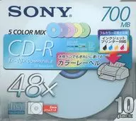 ソニー データ用CD-R 5COLOR MIX 700MB 48倍速 10枚パック [10CDQ80FPX]